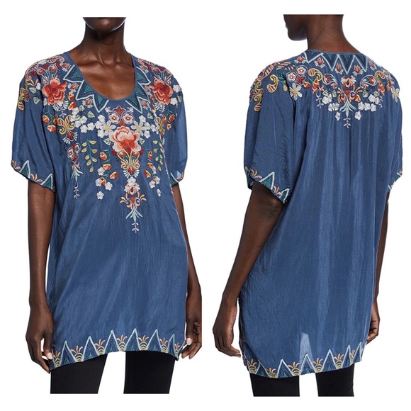 Johnny Was Tops - Johnny Was Tamaya Tunic in Twilight Rose